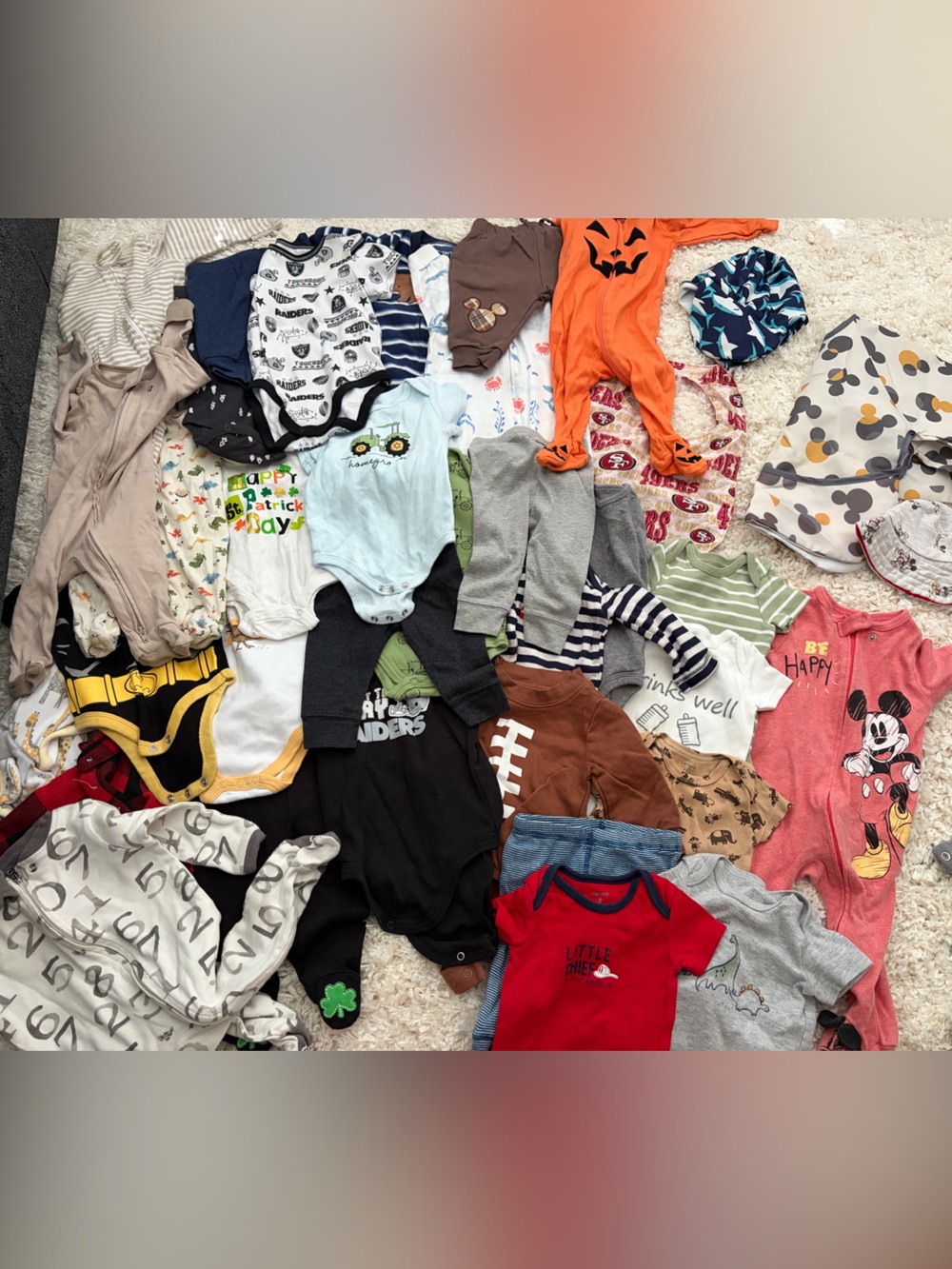 Mixed Baby Boy Onesies & Outfits Bundle - Multi Color